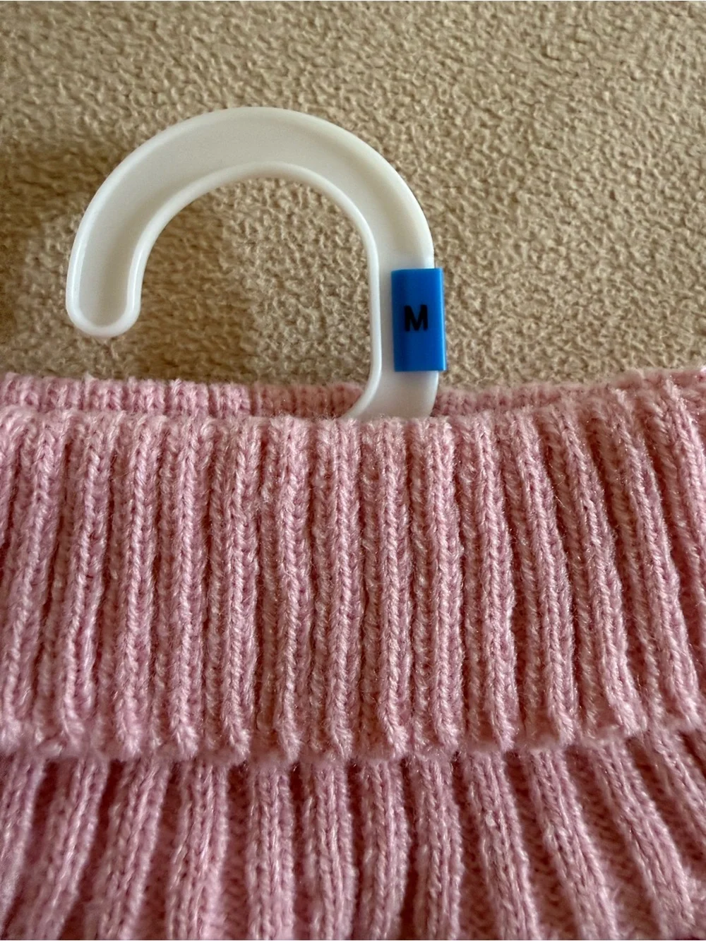 Furbulous Pink Striped Dog Jumper Knit Pet Sweater High Neck Turtleneck Size M